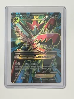 Pokemon M Scizor EX TCG Full Art Holo Ultra Rare Card 120/122 XY-Breakpoint - Image 1