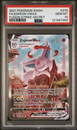 PSA 10 ESPEON VMAX 270/264 | Fusion Strike Alt Art Pokemon Card - Image 1