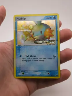 Pokemon Mudkip Reverse Holo Stamp EX Emerald 56/106 Basic Nintendo 2005 Card - Image 1