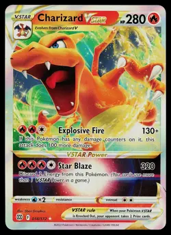 Pokemon Card - Charizard VSTAR Brilliant Stars 018/172 Holo VSTAR Rare - Image 1