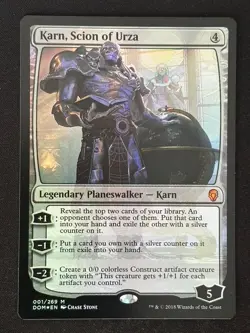 1x MTG Karn, Scion of Urza (Foil) - Dominaria (DOM) #1 - Magic the Gathering - Image 1