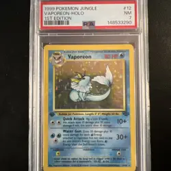 Pokemon Vaporeon Jungle 1st Edition Holo Rare #12 PSA 7 - Image 1