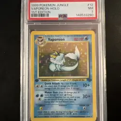 Pokemon Vaporeon Jungle 1st Edition Holo Rare #12 PSA 7 - Image 2