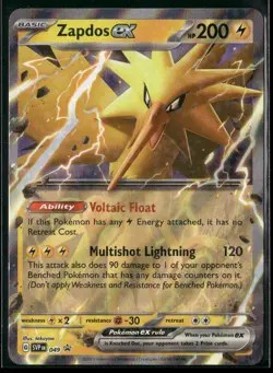 Zapdos ex 049 Holo Promo Scarlet & Violet Promo Pokemon Near Mint - Image 1