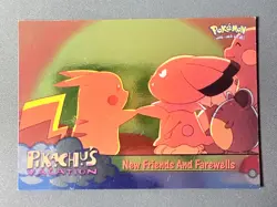 Pokemon Pikachu's Vacation - New Friends and Farewells Holo Topps Blue Logo - LP - Image 1