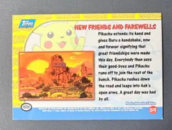 Pokemon Pikachu's Vacation - New Friends and Farewells Holo Topps Blue Logo - LP - Image 2