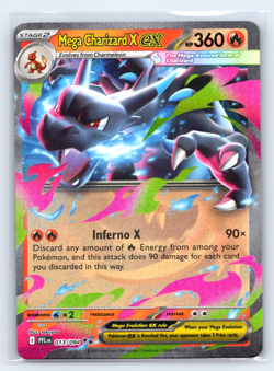 Mega Charizard X ex 013/094 Double Rare Phantasmal Flames Pokemon NM - Image 1
