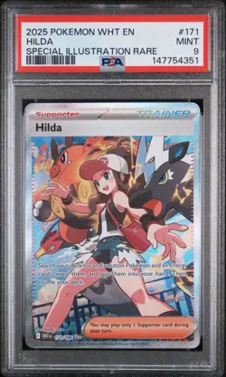 PSA 9 Hilda 171/086 Special Illustration Rare Wht En-white Flare Pokemon - Image 1