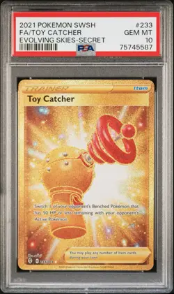 2021 POKEMON SWORD & SHIELD EVOLVING SKIES #233 TOY CATCHER PSA 10 Gem Mint - Image 1