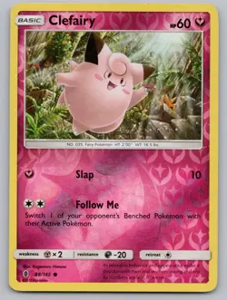 Clefairy 88/145 Common Guardians Rising Pokemon Reverse Holo LP - Image 1