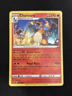 Pokemon Charizard Cracked Ice Holo 025/185 Vivid Voltage Deck Exclusive - Image 1