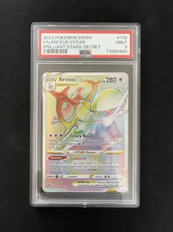 Pokemon - Arceus VSTAR 176/172 Rainbow Secret - Brilliant Stars - PSA 9 Mint - Image 1