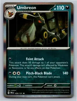 Umbreon 059/131 Holo Rare Prismatic Evolutions Pokemon Holo Near Mint - Image 1