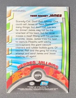 Heroes Villains Team Rocket James Holo Foil 2000 Topps Pokemon Series 3 #HV4 LP - Image 2