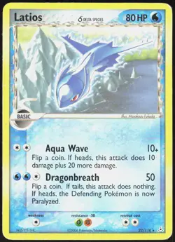Latios 22/110 Rare Holon Phantoms Pokemon Moderately Played - Image 1