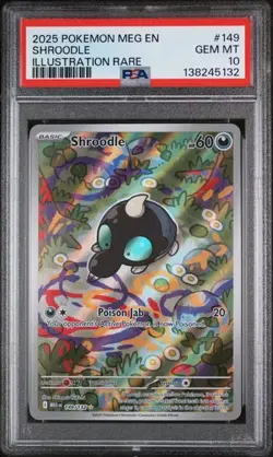 SHROODLE Mega Evolution Illustration Rare #149 PSA 10 Pokemon [Nostalgium] - Image 1