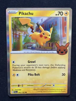 Pikachu 062/193 Cosmos Holo 2023 Pokemon TCG Trick or Trade Halloween - Image 1