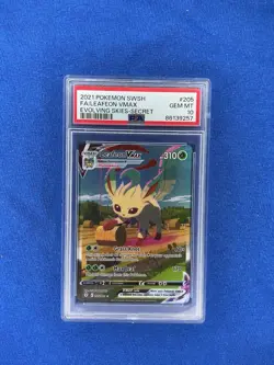 2021 POKEMON SWORD & SHIELD EVOLVING SKIES SECRET FULL ART/LEAFEON VMAX PSA 10 - Image 1