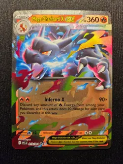 Mega Charizard X ex 013/094 Double Rare Phantasmal Flames Pokemon Holo Near Mint - Image 1