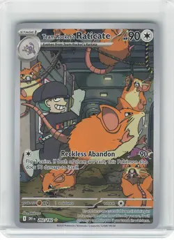 Pokemon TCG Team Rocket's Raticate Holo Illustration Rare SV10: Destined Rivals - Image 1