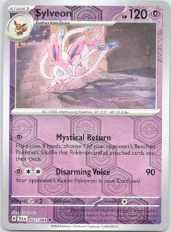 Pokemon Sylveon 22/64 Shrouded Fable Uncommon Reverse Holo NM TCG Psychic - Image 1