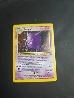 Gengar Holo Rare 5/62 Fossil Set WOTC 1999 Vintage Pokemon Card - MP Condition - Image 1