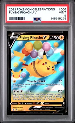 LUCKY PSA 9 Flying Pikachu 006 POKEMON Celebrations **ITS A BIRD ITS A PLANE** - Image 1