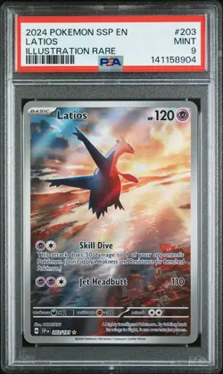 LUCKY PSA 9 Latios 203 POKEMON Surging Sparks **INTO THE NEW WORLD** - Image 1