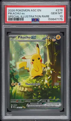 2026 POKEMON ASC EN-ASCENDED HEROES SPECIAL ILLUSTRATION RARE PIKACHU EX PSA 10 - Image 1