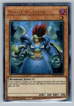 Boost Warrior BLAR-EN063 Ultra Rare Battles of Legend: Armageddon Yu-Gi-Oh NM - Image 1