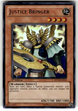 Justice Bringer DP10-EN013 Ultra Rare Duelist Pack 10: Yusei 3 Yu-Gi-Oh NM - Image 1