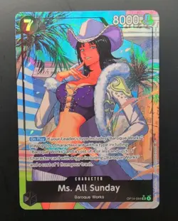 2026 One Piece TCG Ms. All Sunday OP14-084 SR Alt Art NM - Image 1