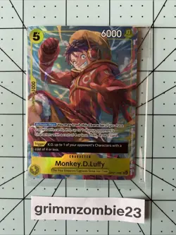 SEALED Monkey.D.Luffy OP07-109 (Illustration Box Vol.3) SR One Piece Promo - Image 1