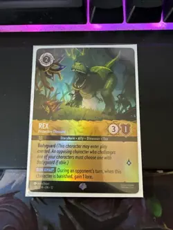 ✨EPIC REX - PROTECTIVE DINOSAUR Disney Lorcana Wilds Unknown 206/204 - Image 1