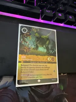 ✨EPIC REX - PROTECTIVE DINOSAUR Disney Lorcana Wilds Unknown 206/204 - Image 2