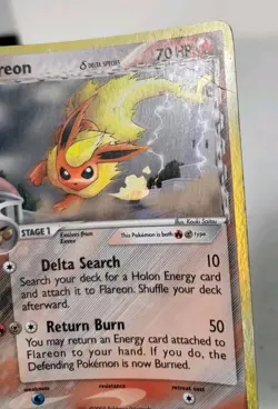 Flareon 5/113 - EX Delta Species *DMG* Reverse Holo Rare Pokemon Card - Image 3