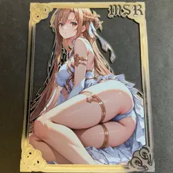 Goddess Story Gold METAL Card - Serial Number #/100! Anime Waifu Asuna **READ** - Image 1