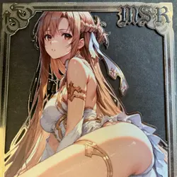 Goddess Story Gold METAL Card - Serial Number #/100! Anime Waifu Asuna **READ** - Image 2
