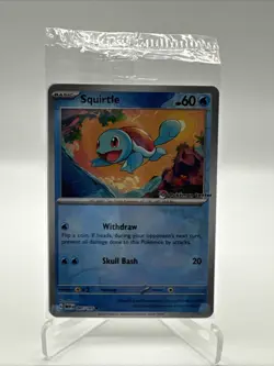 SEALED Pokemon Center Exclusive 007/165 Squirtle Holo 151 Pokemon TCG Card - Image 1