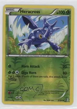 Heracross Reverse Foil Pokemon Black & White Boundaries Crossed #8 - Image 1