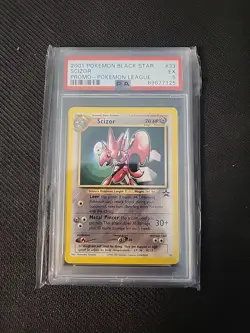 2001 POKEMON PROMO BLACK STAR POKEMON LEAGUE #33 SCIZOR PSA 5 - Image 1