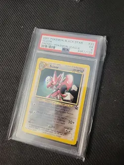 2001 POKEMON PROMO BLACK STAR POKEMON LEAGUE #33 SCIZOR PSA 5 - Image 2