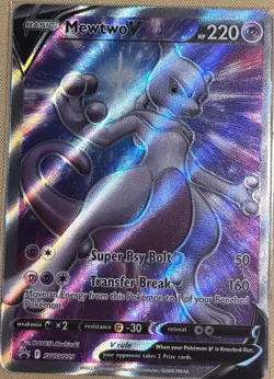 Pokemon TCG Mewtwo V - Black Star Promo Full Art - SWSH229 - Near Mint - Image 1