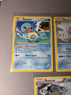 Squirtle 29/149 Wartotle 30/149 Blastoise 31/149 3 Card Set Starter Pokemon TCG - Image 2