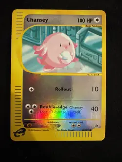 Pokemon TCG Chansey Reverse Holo Card 69/147 Aquapolis - Image 1