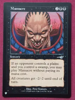 Magic The Gathering THE LIST - NEMESIS MASSACRE black card MTG - Image 1