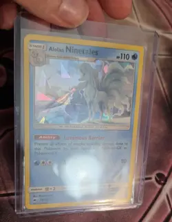 Alolan Ninetails #28 Cracked Ice Holo Foil Pokemon TCG Card LP - Image 3