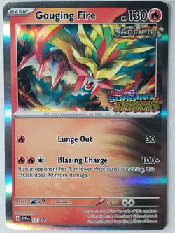 PRERELEASE Gouging Fire SVP151 NM - STAMPED PROMO Surging Sparks Pokemon Card - Image 1