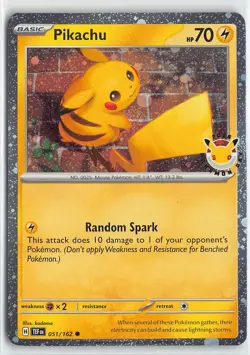 Miscellaneous Cards & Products Holo Common 051/162 Pikachu (Pokemon Day 2026) - Image 1