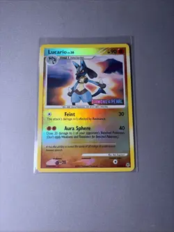 2007 Diamond and Pearl Lucario Reverse Holo Stamped 6/130 Pokemon - Image 1